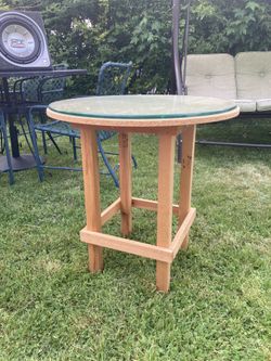 Glass Side Table 