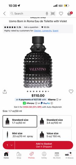 Valentino Uomo Born in Roma Eau de Toilette