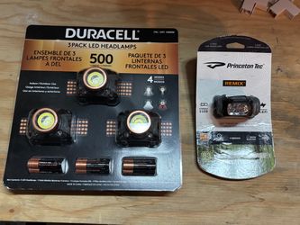 Duracell 3-Pack LED Headlamps and Princeton Tec Remix Headlamp