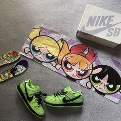 Nike SB Dunk Low (The Powerpuff Girls Buttercup) 🟢🟢