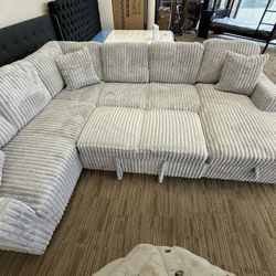 Oversized Sleeper Sectional W USB Ports