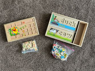Melissa And Doug See And Spell And Montessori Math And Time Telling Set