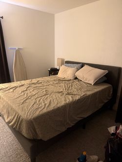Queen bed with frame
