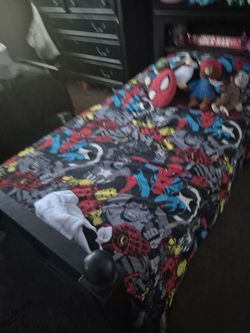 Good Condition Twin Size Bed with Bookshelf Headboard