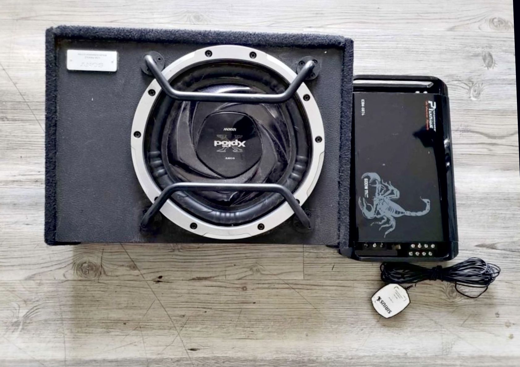 Sony 10 Inch 1200 Watts Subwoofer With 600 Watt Amp And Android Stereo Receiver