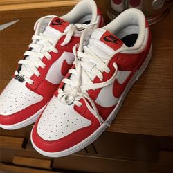 Nike Dunk Low Red/White (Size 10.5)