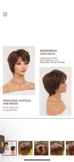 Wig Brown  Natural Human Hair %100 New 
