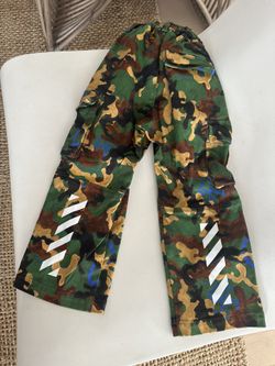 OFF-WHITE KIDS Camouflage Print Cargo Trousers
