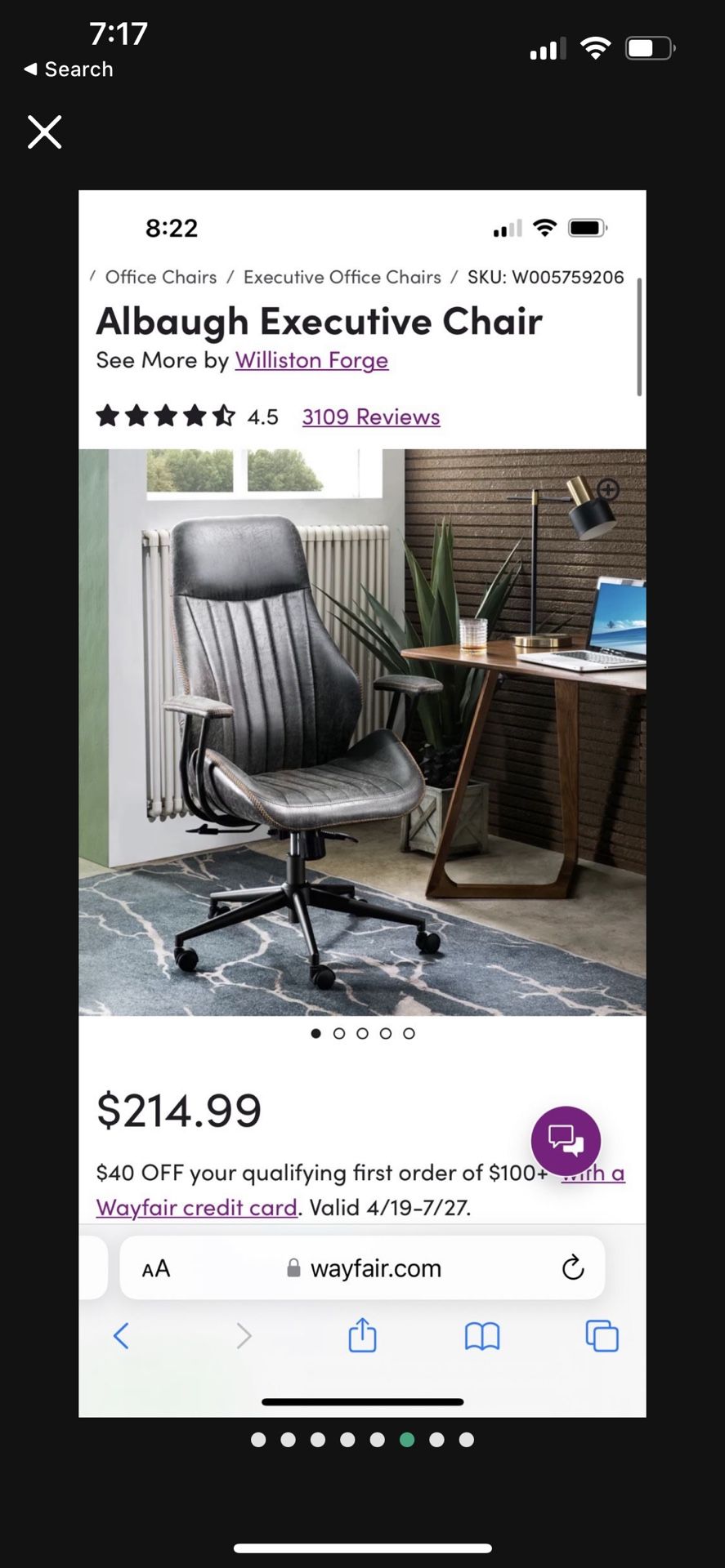Williston forge online albaugh executive chair