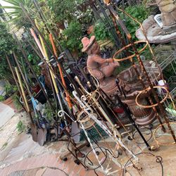 Garden Tools And Plants Stands $10 To $20 Each.