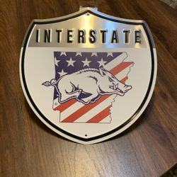 Arkansas Razorbacks Metal Sign