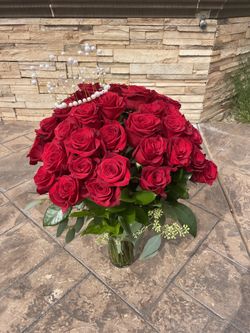 Long Stem Red Rose Bouquet 36