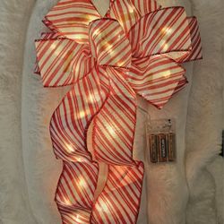 2 Pcs 12 x 18 Inch Large Christmas Candy Red Bows