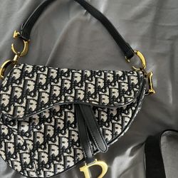 Dior Saddle Bag Blue Oblique