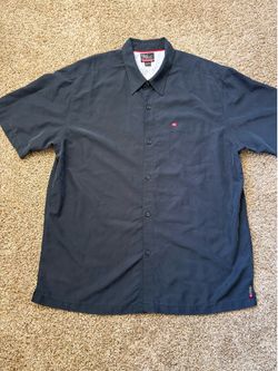 Vintage Quiksilver Short Sleeve Button Up Shirt Mens Size XXL Black Y2K