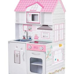 Teamson Kids Wonderland Ariel 2-in-1 Dollhouse/Play Kitchen Set