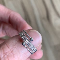 Shiny As Diamonds !Sterling Silver Ring Size 7!