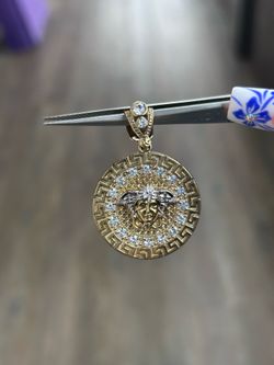 10kt gold charm with CZ