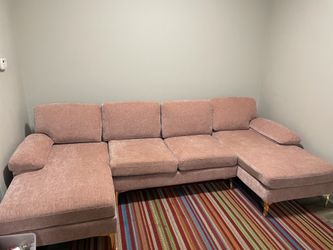 Pink Wayfair couch