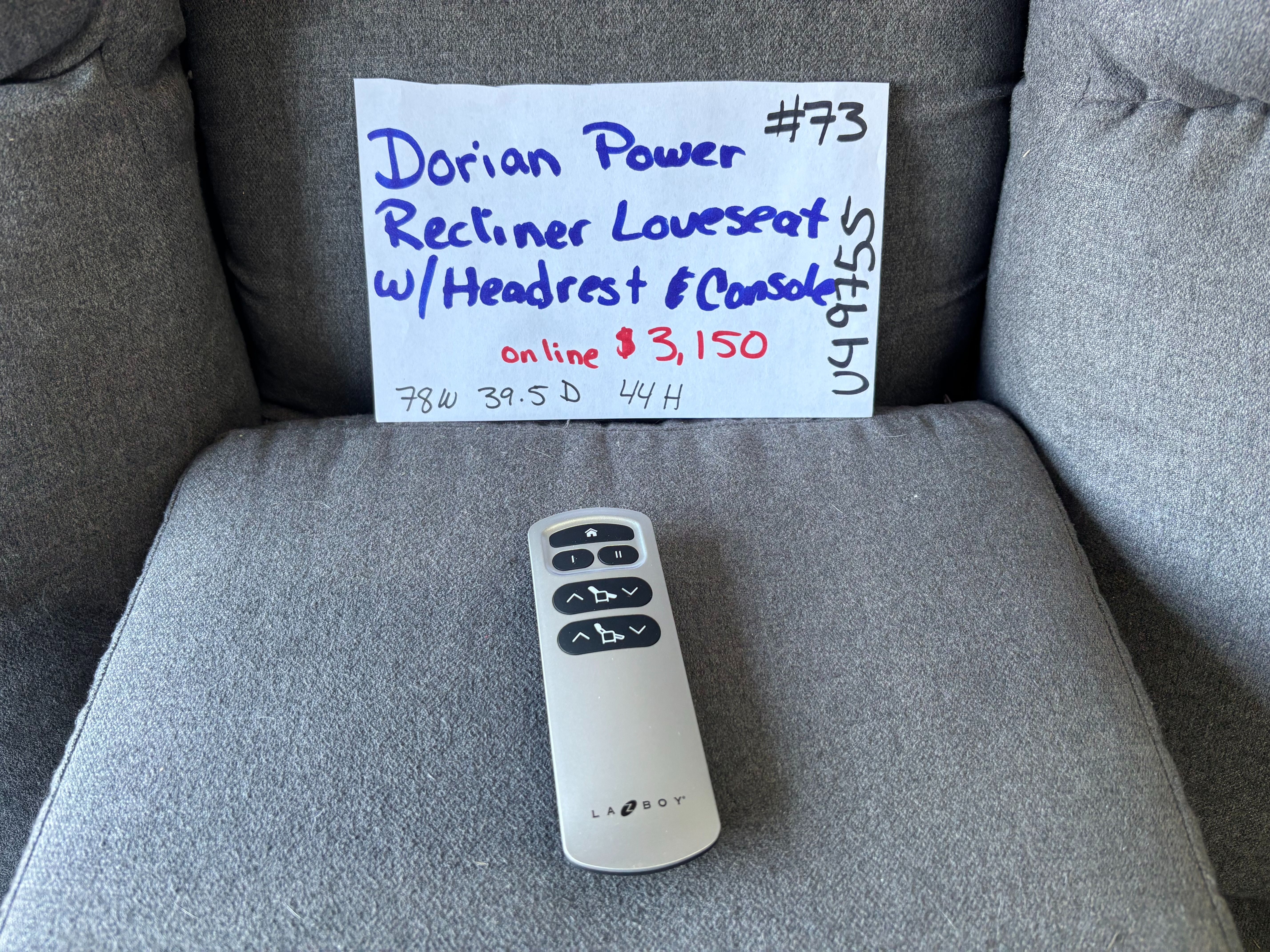 POWER Reclining Loveseat With console Lazy Boy