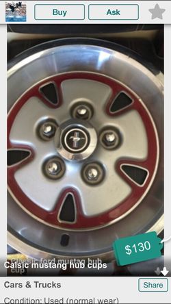 Mustang hub cups classic