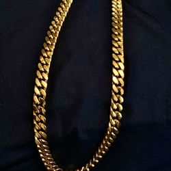 18k Real Heavy 12mm Gold Cuban Link Chain