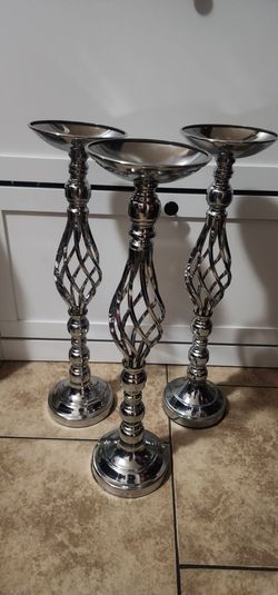 3 candelabros centro de mesas