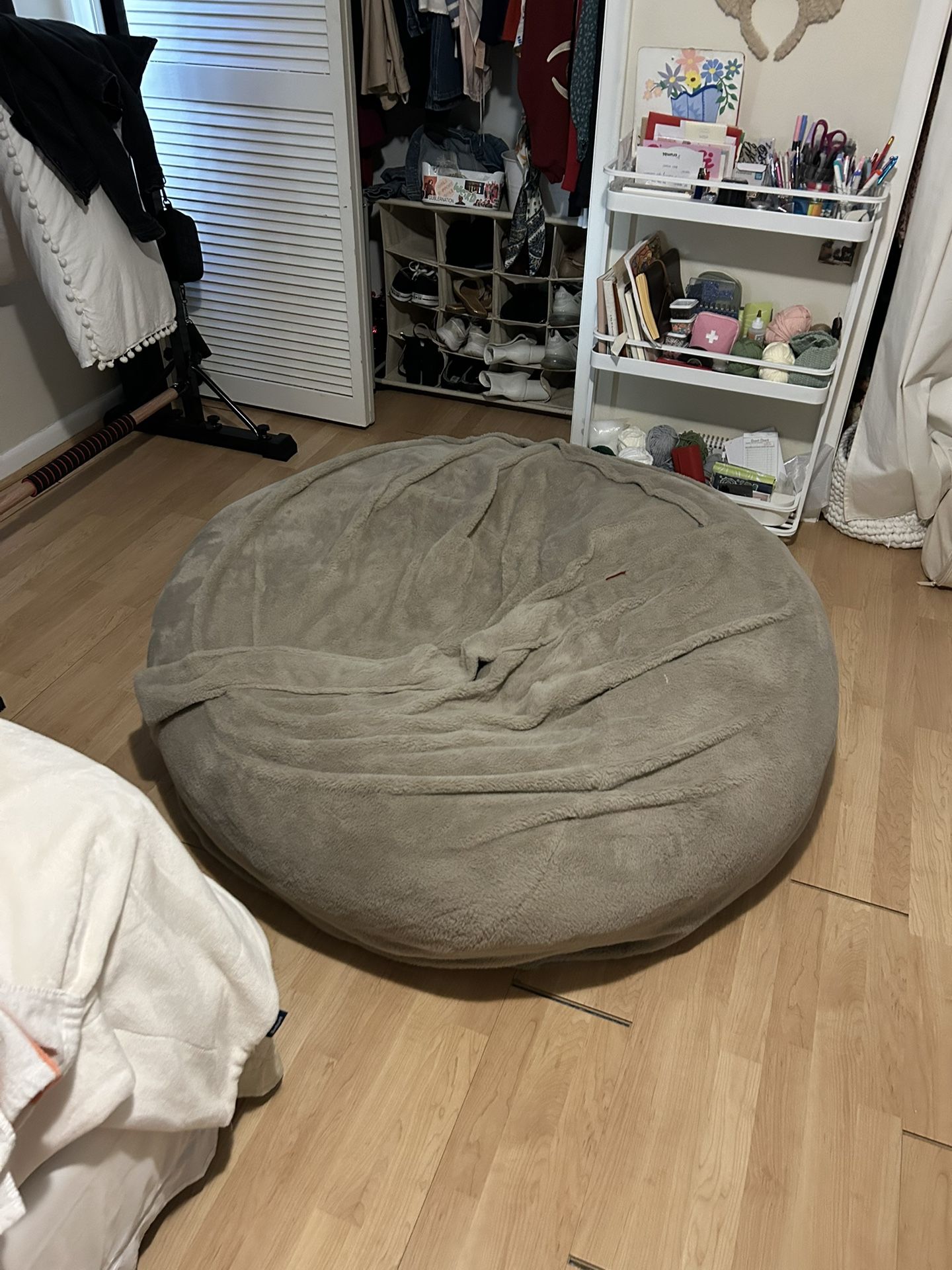 Large Gray Bean Bag Chair