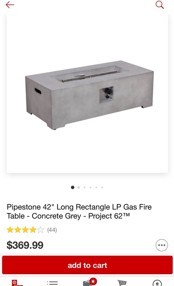 Pipestone 42 Long Rectangle Lp Gas Fire Table Concrete Grey Pipestone 42 Long Rectangle Lp Gas Fire Table Concrete Grey Project 62