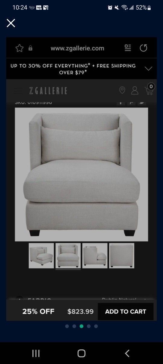 Z Gallerie White Pierce Sofa for Sale in Los Angeles, CA OfferUp