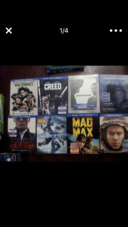 BLURAY+ DVD+ DIGITAL COPY MOVIES VARIOUS TITLES