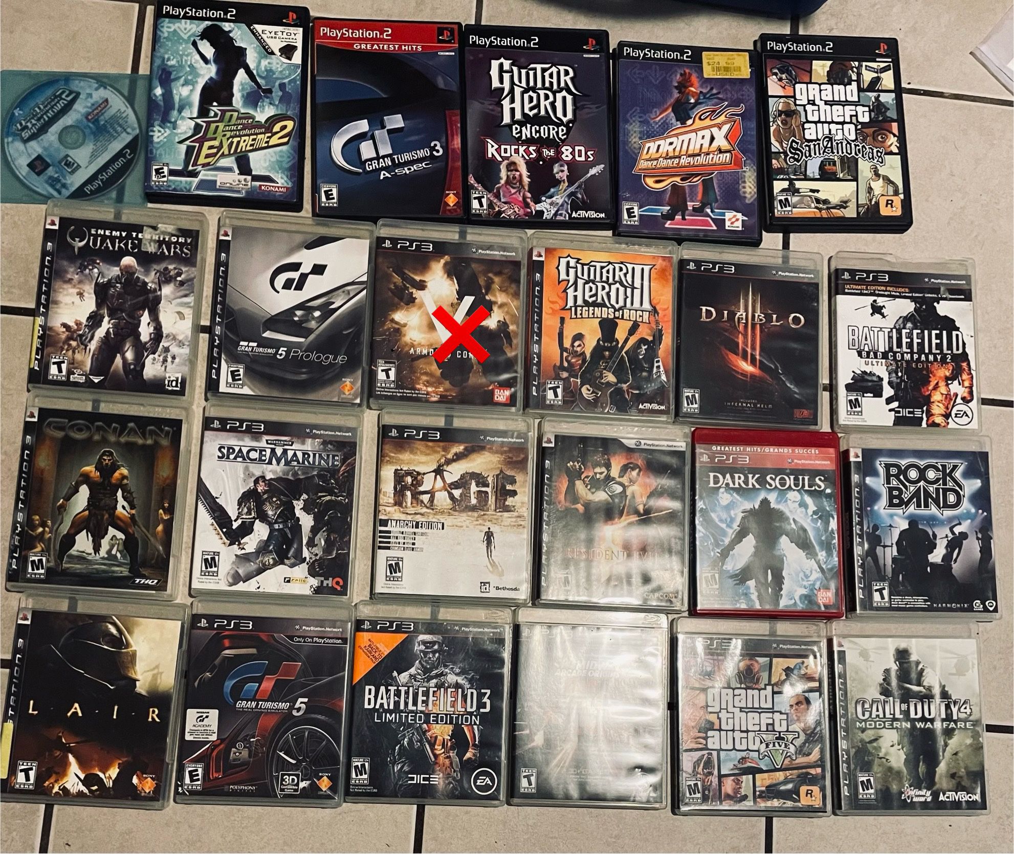 PS2 & 3 Games $10 P.g.         (❌=sold)