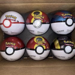 5x Pokémon TCG Pokeball Tins - 18 Booster Packs Factory Sealed Costco IN HAND