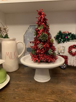 Succulent Christmas Tree Center Piece