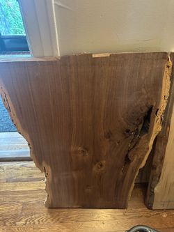 Walnut live edge wood slab