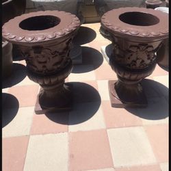 New Flower Pots Made Out Of Cement Perfect Gift 