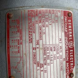 One horse three phase electric motor