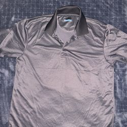 PGA Tour Men's XL Short Sleeve Colorblock Heather Gray Golf Polo Shirt