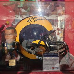 Marshall Faulk Signed Russell Full-Size Helmet