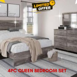 4 PC QUEEN BEDROOM SET