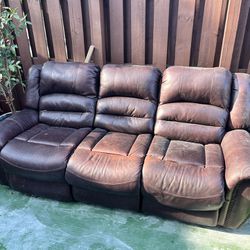 Recliner Leather Sofa fully functional 