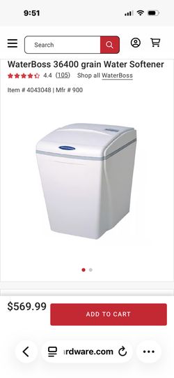 WaterBoss 36400 grain Water Softener 900