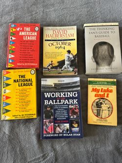 Six baseball books