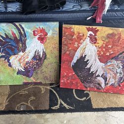 Hen picture frames. 2x2