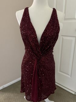 Astr the label berry sequins dress