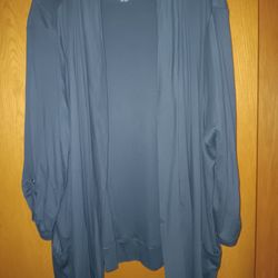 Women's Plus Size 3X,  Sonoma Blue Cardigan 