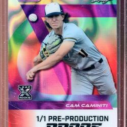 Really Nice Pair And Rare Cam Caminiti Leaf Metal Vivid Proof 1/1 Rookie Cards... Mint.!!!