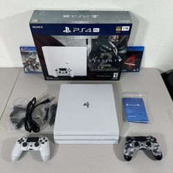NEW PlayStation 4 Pro 1TB Limited Edition White PS4 Destiny Version 2 Controller