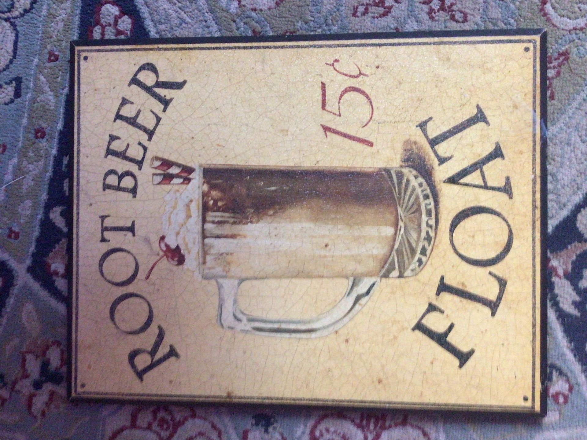 Wooden Root Beer Float Wall Art