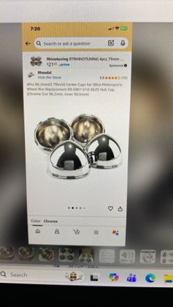 4 Ultra Motorsports Wheel Center Caps 96.2mm Chrome 89-0401 / (contact info removed) - Ne